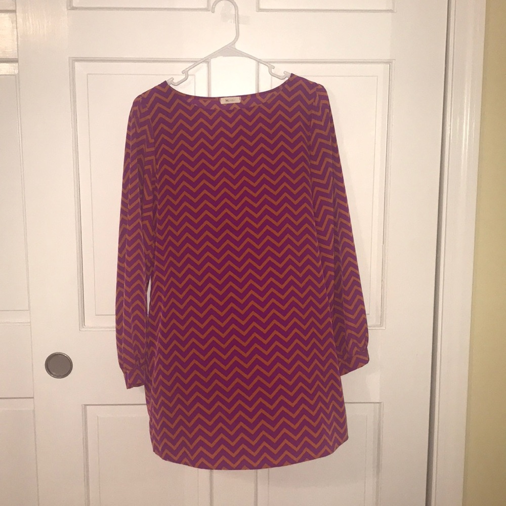 Everly chevron shift dress